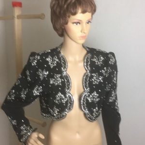 Vintage bead and sequins bolero type jacke…